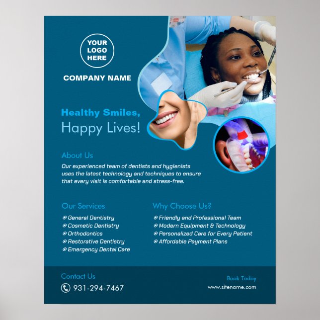 Dental Services Custom Poster (Front)