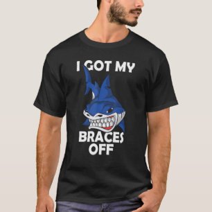 Dental Shark Jaw I Got My Braces Off Boys Kids T-Shirt