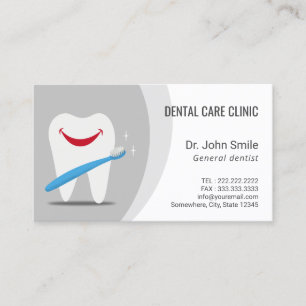 Dental Smiling Tooth Dentist Appointment Card