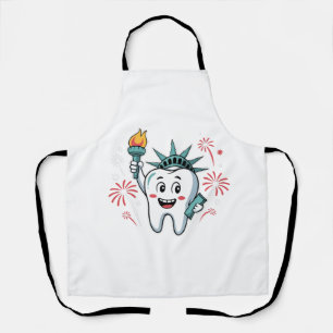 Dental Squad 4th Of July Dentist Funny American Apron