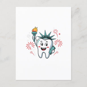Dental Squad 4th Of July Dentist Funny American Holiday Postcard