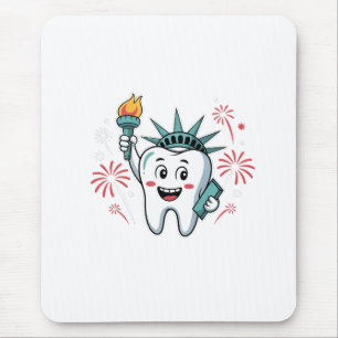Dental Squad 4th Of July Dentist Funny American Mouse Mat