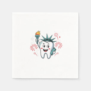 Dental Squad 4th Of July Dentist Funny American Napkin