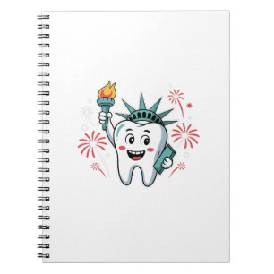 Dental Squad 4th Of July Dentist Funny American   Notebook