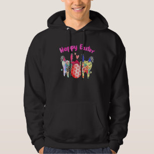 Dental Squad Bunny Cute Tooth Polka Dot Leopard Ha Hoodie