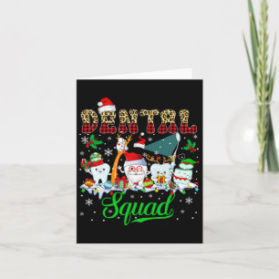 Dental Squad Christmas Santa Reindeer Elf Dental T Card