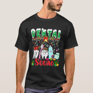 Dental Squad Christmas Santa Reindeer Elf Tooth De T-Shirt