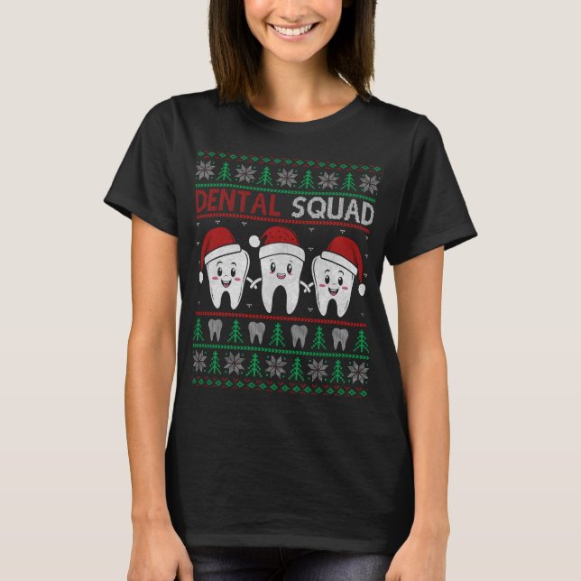 Dental Squad Christmas: Teeth Whitening Gifts T-Shirt (Front)