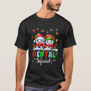 Dental Squad Couple Santa Elf Teeth Xmas Dentist D T-Shirt