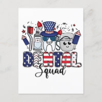 Dental Squad Cute Dentist Hygienist 4th of July