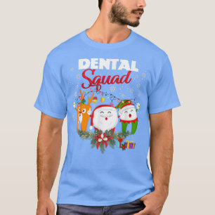 Dental Squad Cute Tooth Christmas Dentist Merry X- T-Shirt