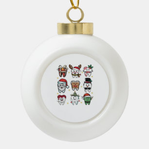 Dental Squad Dentist Christmas Holiday Xmas Ceramic Ball Christmas Ornament