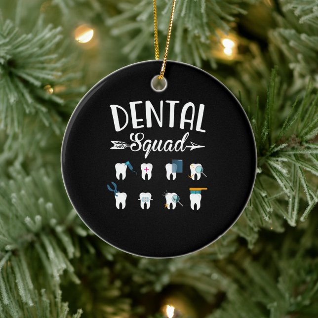 Dental Squad Dentist Dental Student Ceramic Tree Decoration (Tree)