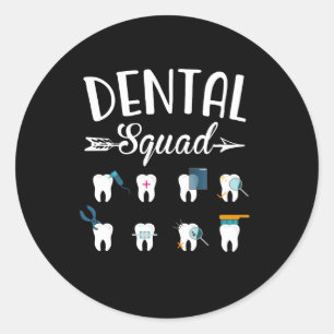 Dental Squad Dentist Dental Student Classic Round Sticker