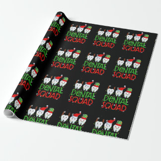 Dental Squad Dentist Funny Teeth Christmas Pyjamas Wrapping Paper