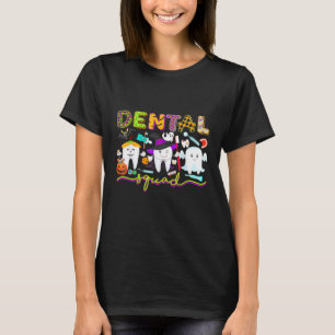 Dental Squad Dentist Witch Halloween Boos Crew Cos T-Shirt