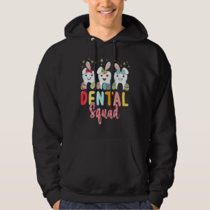 Dental Squad Easter Teeth Bunny Dentist Assistant Hoodie