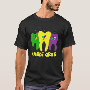 Dental Squad Margi Gras Dental Hygienist & Dental  T-Shirt