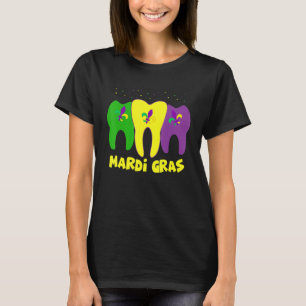 Dental Squad Margi Gras Dental Hygienist & Dental  T-Shirt