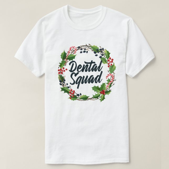 Dental Squad Santa Tooth Dental Assistant Xmas T-Shirt (Design Front)