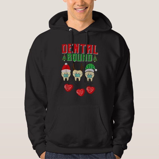 Dental Squad Tooth Christmas Dental Assistant Cool Hoodie (Front)