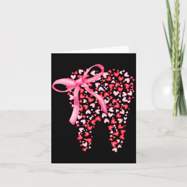 Dental Squad Valentines Cute Heart Teeth Dental Hy Card (Front)