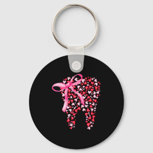 Dental Squad Valentines Cute Heart Teeth Dental Hy Key Ring