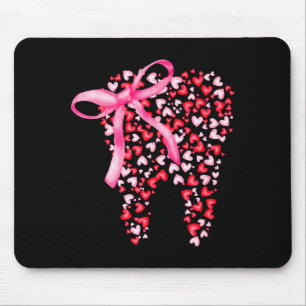 Dental Squad Valentines Cute Heart Teeth Dental Hy Mouse Mat