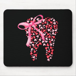 Dental Squad Valentines Cute Heart Teeth Dental Hy Mouse Mat