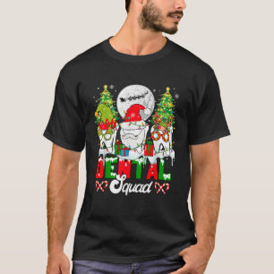 Dental Squad Xmas Three Santa Elf Reindeer Teeth D T-Shirt