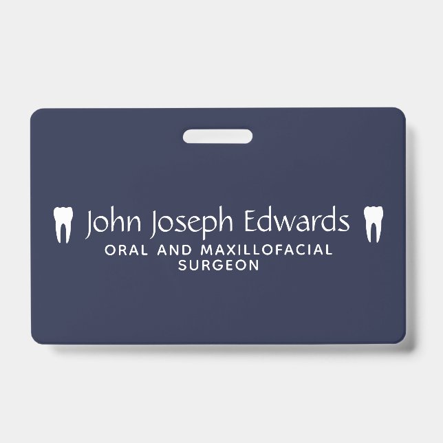 Dental Staff Badge ID Badge (Front)