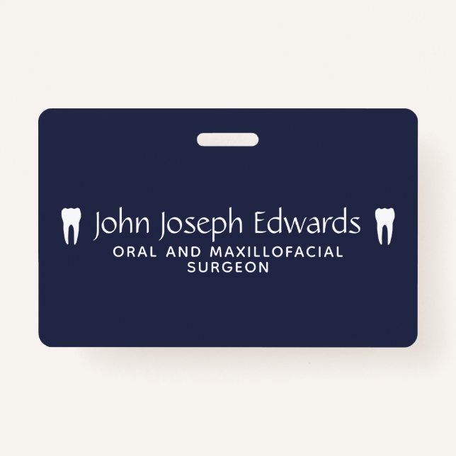 Dental Staff Badge ID Badge (Front)