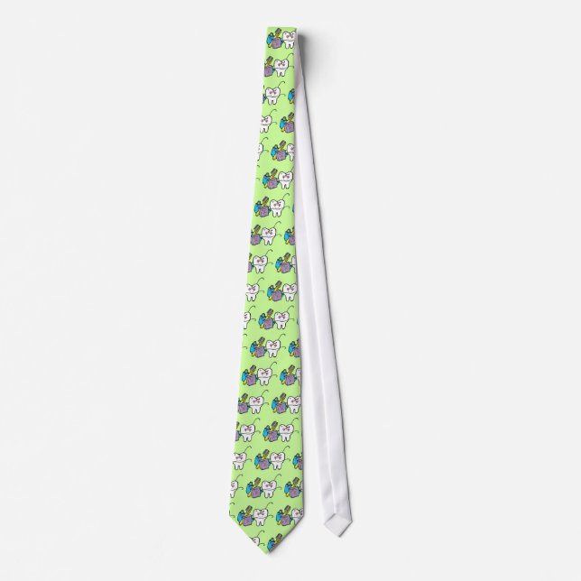 Dental Stuff for Dentist Day March 6th Tie (Front)
