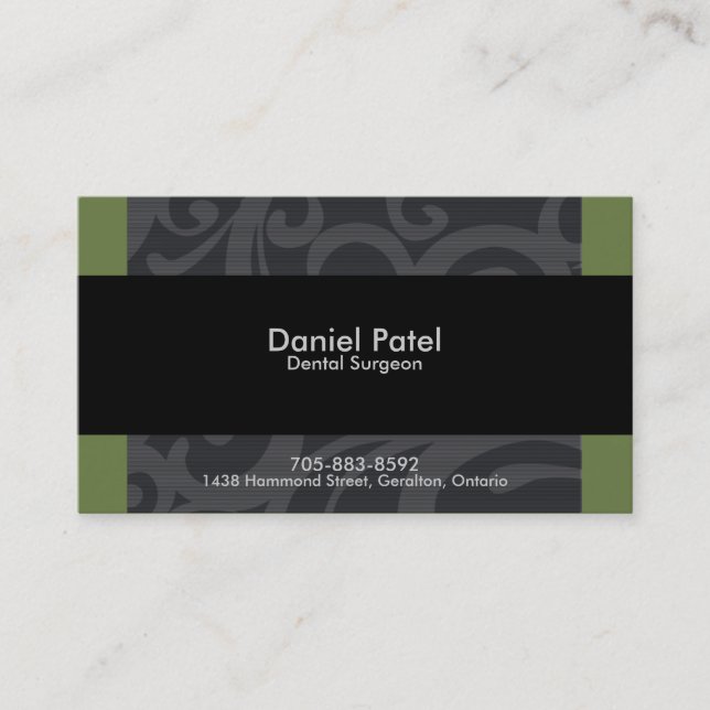 Dental Surgeon Business Card - Professional (Front)