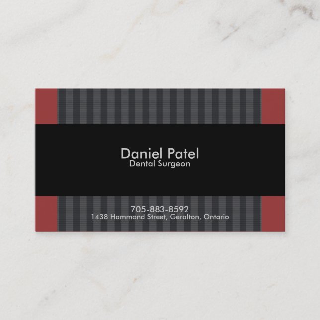 Dental Surgeon Business Card - Professional (Front)