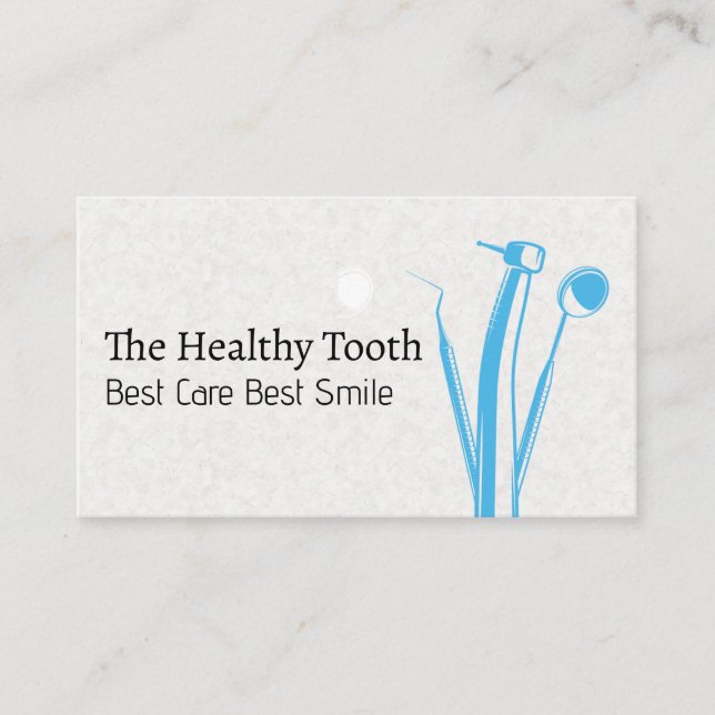 Dental Teeth Cleaning Tools | Health  Business Card (Front)