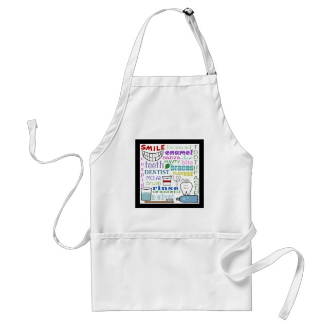 Dental Terms Subway Art Standard Apron (Front)