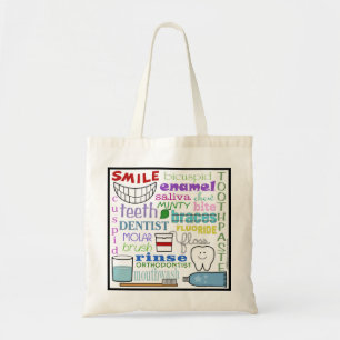 Dental Terms Subway Art Tote Bag