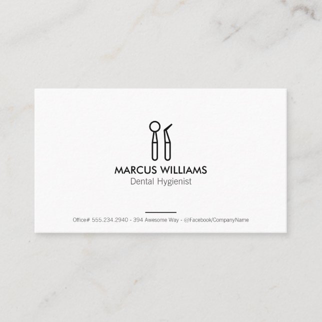 Dental Tools Business Card (Front)