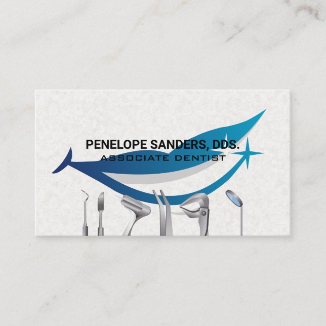Dental Tools Logo | Smile Graphics Business Card (Front)
