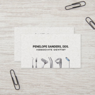 Dental Tools Logo Variation Business Card