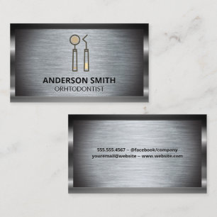 Dental Tools   Metallic Brush Business Card