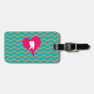 Dental Tooth and Chevron Design Luggage Tag