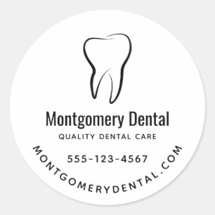 Dental Tooth Dentistry Clinic Medical Business Classic Round Sticker