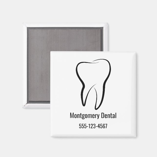 Dental Tooth Dentistry Clinic Medical Business Magnet (Front/Back)