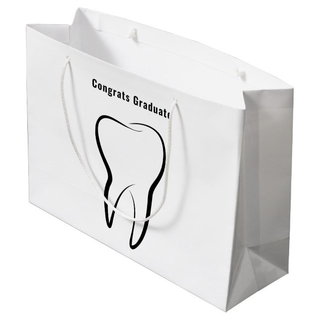 Dental Tooth Dentistry Clinic Medical Graduation Large Gift Bag (Back Angled)