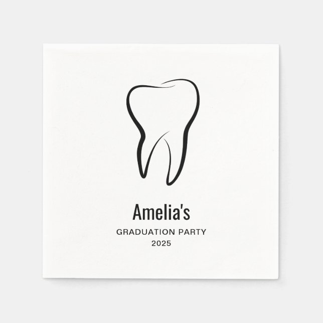 Dental Tooth Dentistry Clinic Medical Graduation Napkin (Front)