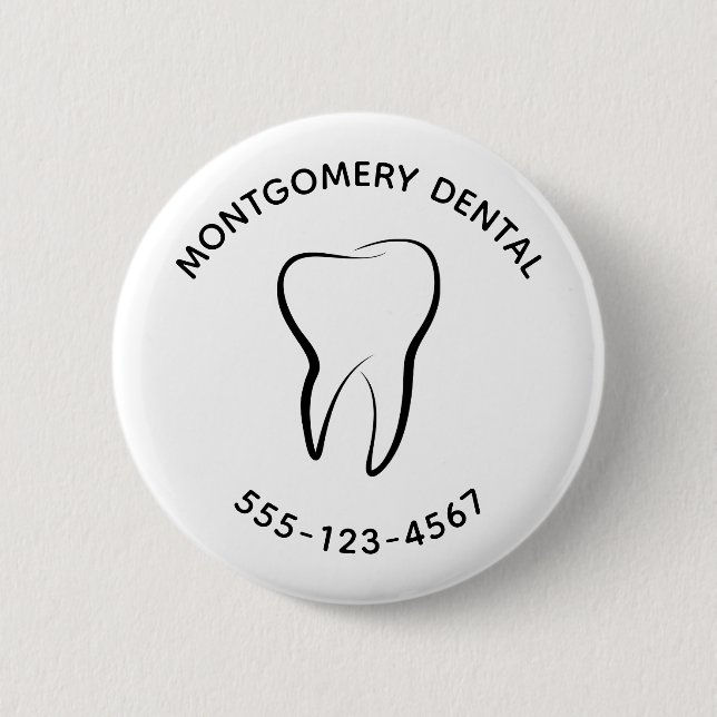 Dental Tooth Dentistry Clinic Medical Graphic  6 Cm Round Badge (Front)