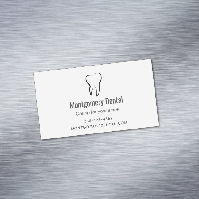 Dental Tooth Dentistry Clinic Oral Hygiene Magnetic Business Card (In Situ)