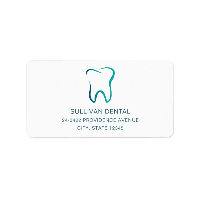 Dental Tooth Dentistry Medical Image Address Label (Front)